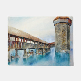 Die Kapellbrücke in Luzern (Schweiz) Fußmatte