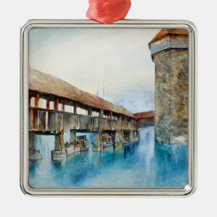 Die Kapellbrücke in Luzern (Schweiz) Ornament Aus Metall