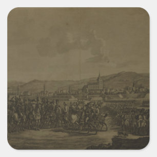 Die Kapitulation Ulms im Oktober 1805 Quadratischer Aufkleber