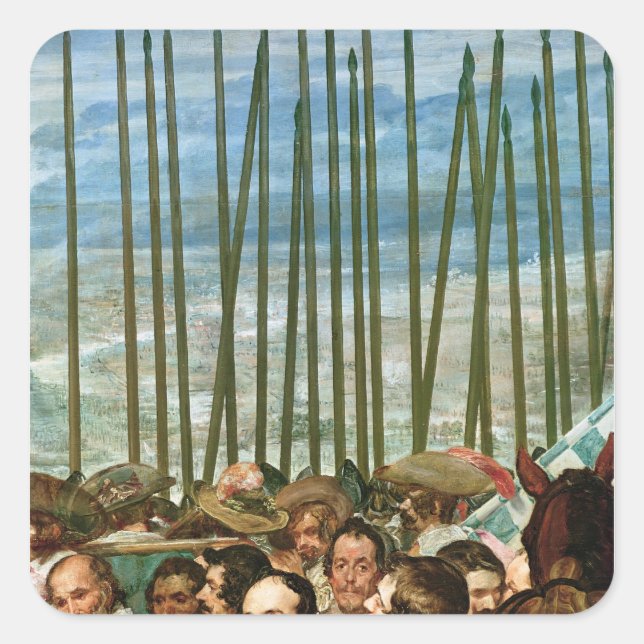 Die Kapitulation von Breda, Einzelheiten der Solda Quadratischer Aufkleber (Vorderseite)