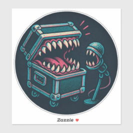 Die Karaoke-Mimik Aufkleber