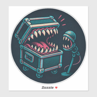 Die Karaoke-Mimik Aufkleber