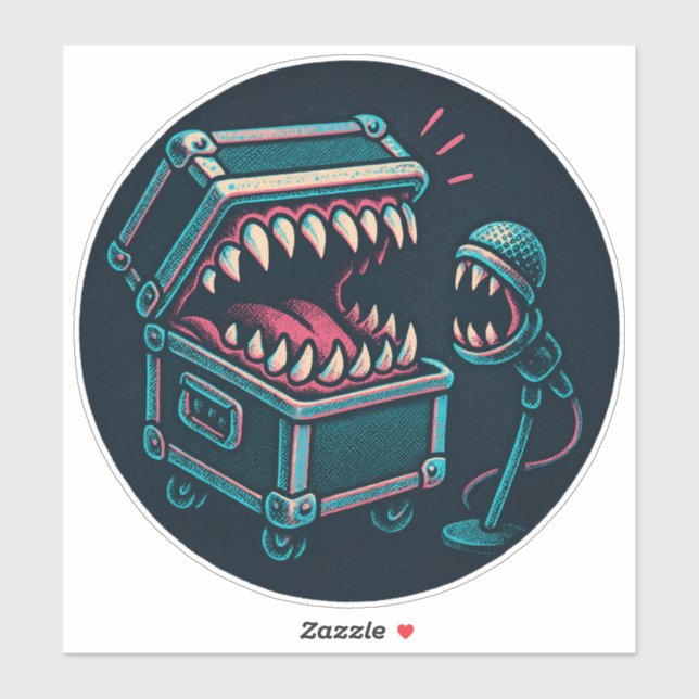 Die Karaoke-Mimik Aufkleber (Blatt)