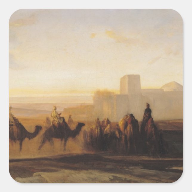 Die Karawane Quadratischer Aufkleber (Vorderseite)
