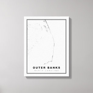 Die Karte der äußeren Banken Leinwanddruck
