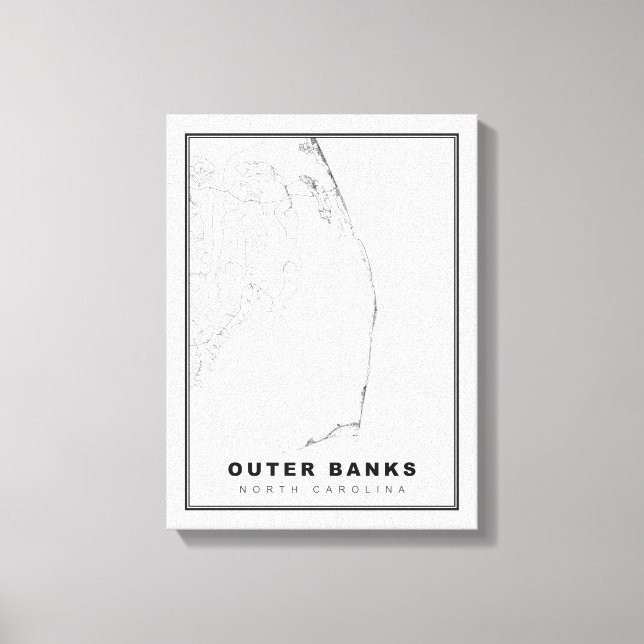 Die Karte der äußeren Banken Leinwanddruck (Vorderseite)