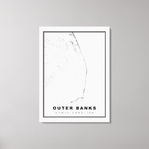 Die Karte der äußeren Banken Leinwanddruck