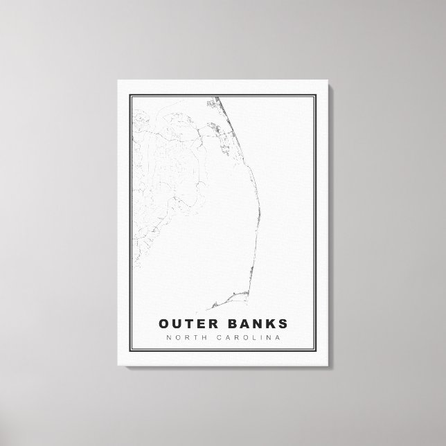 Die Karte der äußeren Banken Leinwanddruck (Vorderseite)