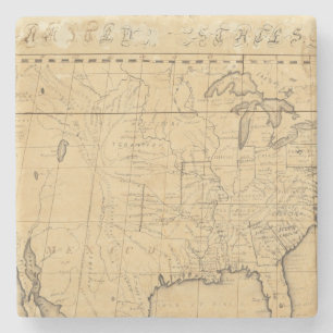 Die Karte der Kinder der Vereinigten Staaten Steinuntersetzer