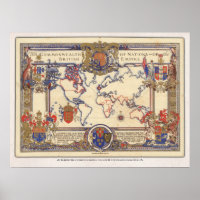Die Karte des Commonwealth of Nations oder des Bri