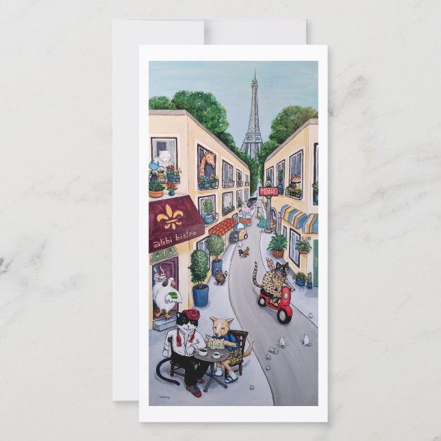 Die Karte des Pariser Cafés (Vorderseite)