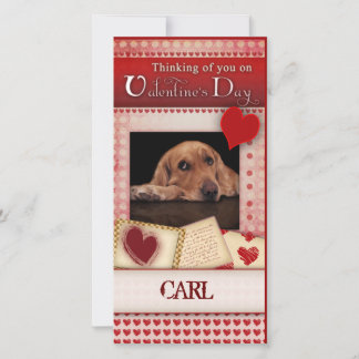 Die Karte des Valentinsgrußes vom Hund