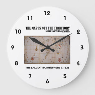 Die Karte ist nicht das Territorium Salviati Plani Große Wanduhr