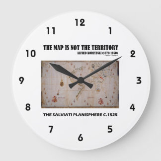 Die Karte ist nicht das Territorium Salviati Plani Große Wanduhr