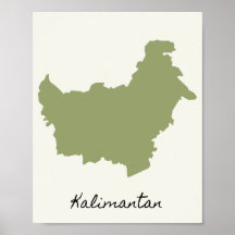 Die Karte von Kalimantan