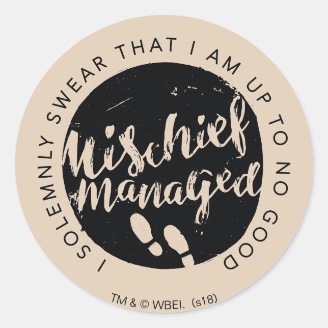 Die Karten-Charme-Typografie Plünderers Harry Runder Aufkleber (Vorderseite)