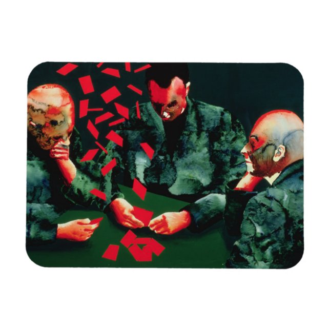 Die Kartenspieler 1987 Magnet (Horizontal)