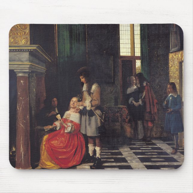 Die Kartenspieler, c.1663-65 Mousepad (Vorne)