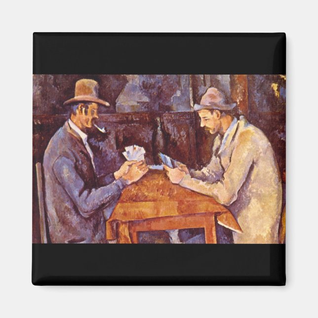 Die Kartenspieler_Impressionisten Magnet (Vorne)