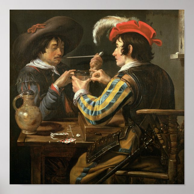 Die Kartenspieler Poster (Vorne)