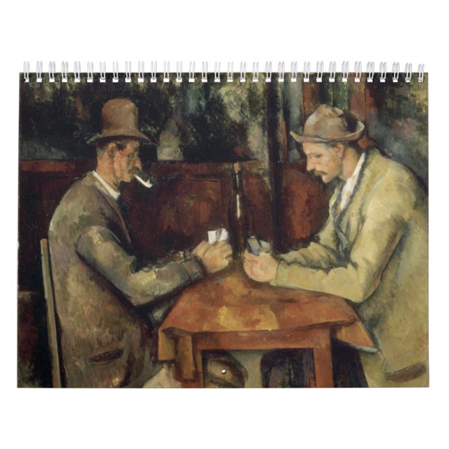 Die Kartenspieler von Paul Cézanne 1895 Kalender (Titelbild)