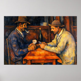 Die Kartenspieler von Paul Cezanne Poster