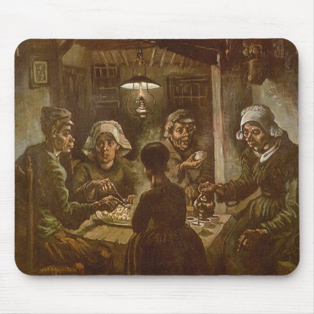 Die Kartoffelessen von Vincent van Gogh Mousepad (Vorne)