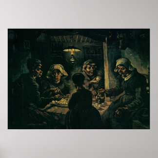 Die Kartoffeln essen Poster