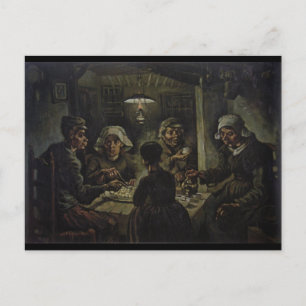 Die Kartoffeln essen Postkarte