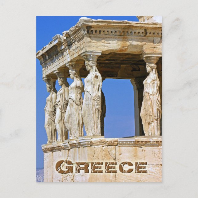 Die Karyatidveranda der Erechtheion in Athen Postkarte (Vorderseite)