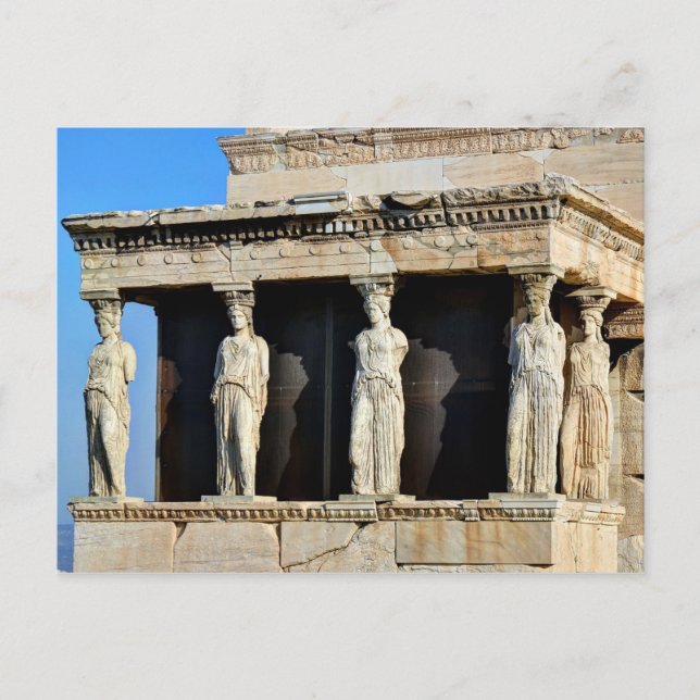 Die Karyatidveranda der Erechtheion in Athen Postkarte (Vorderseite)