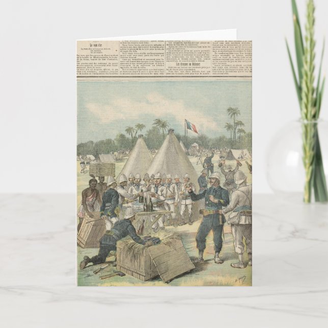 Die Kästen des neuen Jahres in Dahomey Feiertagskarte (Vorderseite)