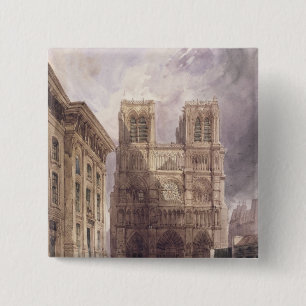 Die Kathedrale von Notre Dame, Paris, 1836 Button