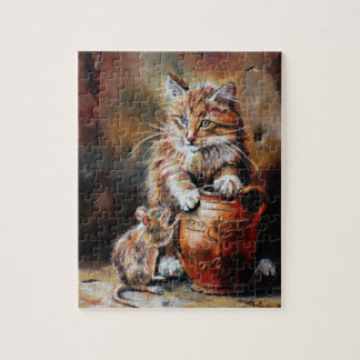 Die Katze der Maus und der Jar des Fettes Puzzle