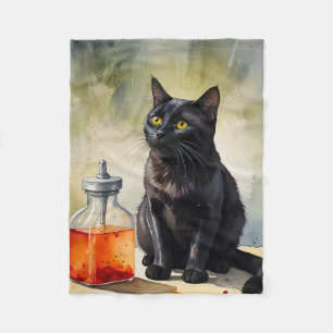 Die Katze des Alchemist Fleecedecke