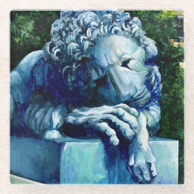 Die Katze, die die Kanaren aß Glasuntersetzer (Vorderseite)