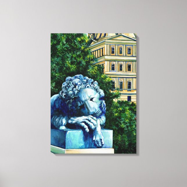 Die Katze, die die Kanareninsel aß Leinwanddruck (Vorderseite)