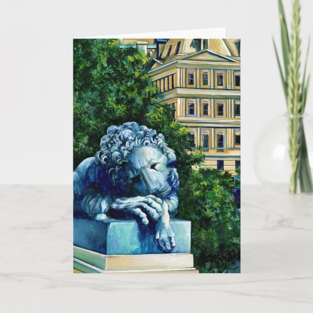 Die Katze, die die kanarische Grußkarte aß Karte (Vorderseite)