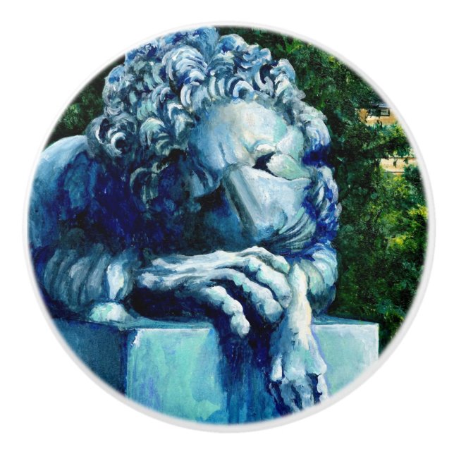 Die Katze, die die Kanarischen Inseln aß Keramikknauf (Vorderseite)