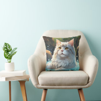 Die Katze, die einen heißen Frühling genießt: Kiss Kissen