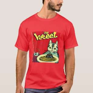 Die Katze, die Spaghetti liebt, lustige Katzen-Kit T-Shirt