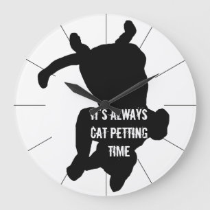 Die Katze, die Zeit Petting ist, Pets Große Wanduhr