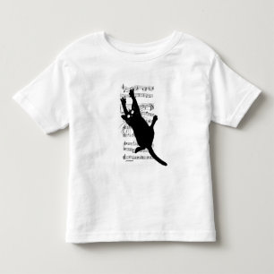 Die Katze hängt an Noten Kleinkind T-shirt