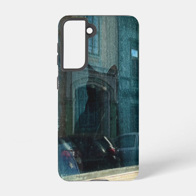 Die Katze im Fenster Samsung Galaxy Hülle (Rückseite)