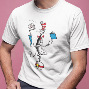Die Katze im Hut Balancierakt T-Shirt