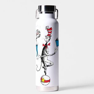 Die Katze im Hut beim Balanceakt Trinkflasche