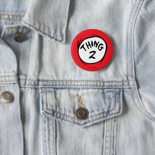 Die Katze im Hut Benutzerdefinierte Sache Zwei Button