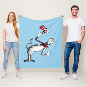 Die Katze im Hut verbeugt sich Fleecedecke