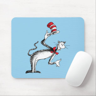 Die Katze im Hut verbeugt sich Mousepad