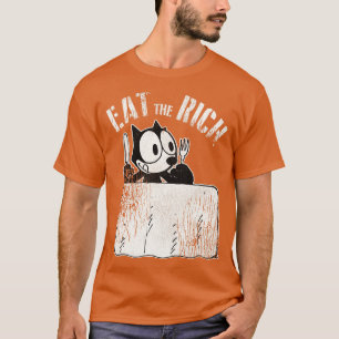 Die Katze isst die Reichen T-Shirt